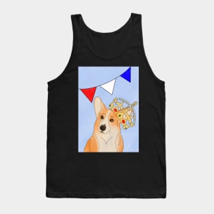 Royal Corgi With Bunting Tank Top